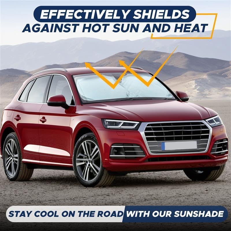 Car Windshield Sun Shade, Front Window Sun Blocker for Suvs,Sedan