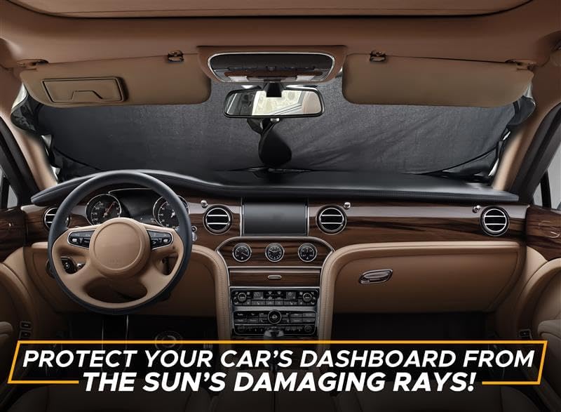 Car Windshield Sun Shade, Front Window Sun Blocker for Suvs,Sedan