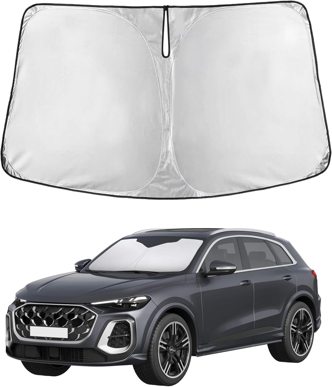 Premuim Car Windshield Sunshade | Blocks 99% Heat & Keeps Interior Cool | Universal Fits Cars, SUVs, Trucks