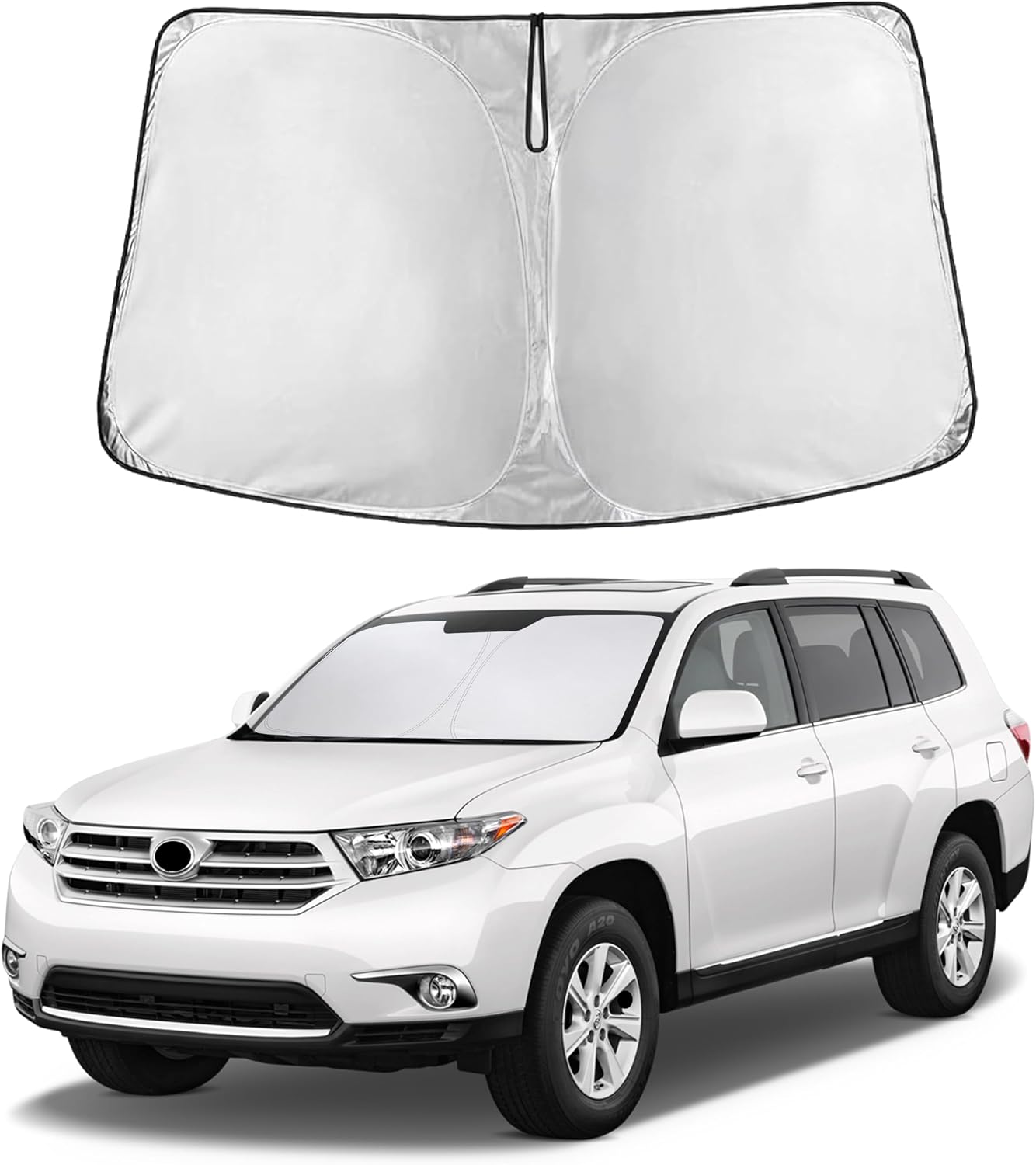 Premuim Car Windshield Sunshade | Blocks 99% Heat & Keeps Interior Cool | Universal Fits Cars, SUVs, Trucks