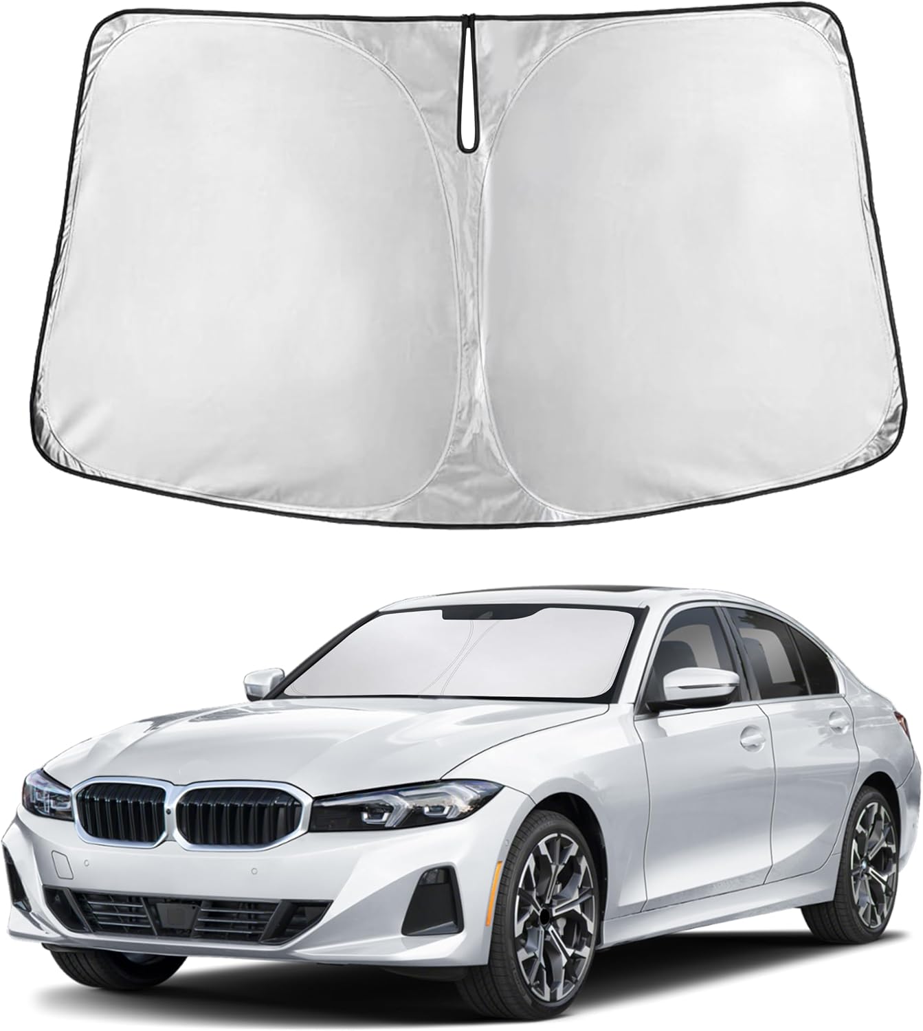 Premuim Car Windshield Sunshade | Blocks 99% Heat & Keeps Interior Cool | Universal Fits Cars, SUVs, Trucks