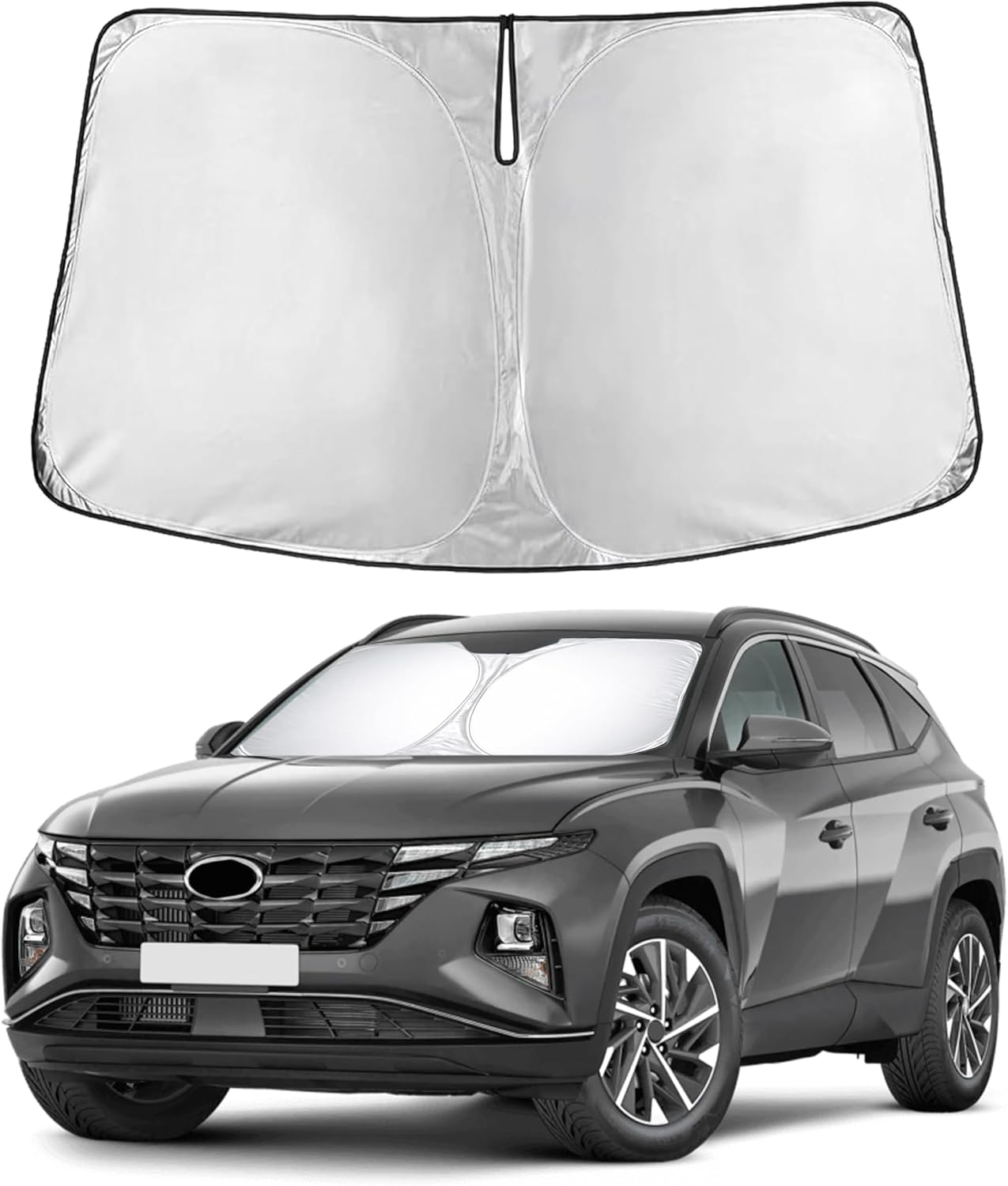 Premuim Car Windshield Sunshade | Blocks 99% Heat & Keeps Interior Cool | Universal Fits Cars, SUVs, Trucks