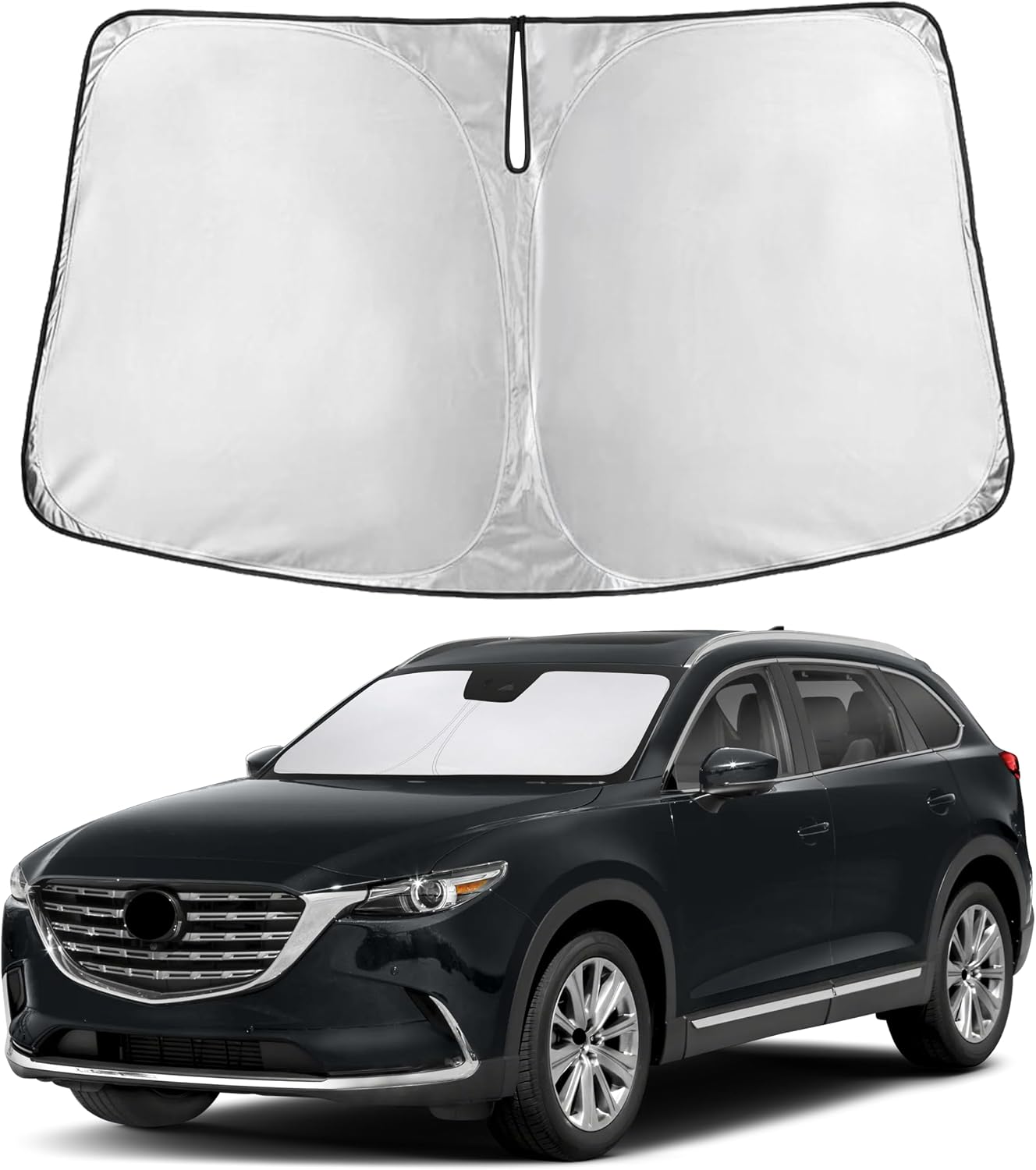 Premuim Car Windshield Sunshade | Blocks 99% Heat & Keeps Interior Cool | Universal Fits Cars, SUVs, Trucks
