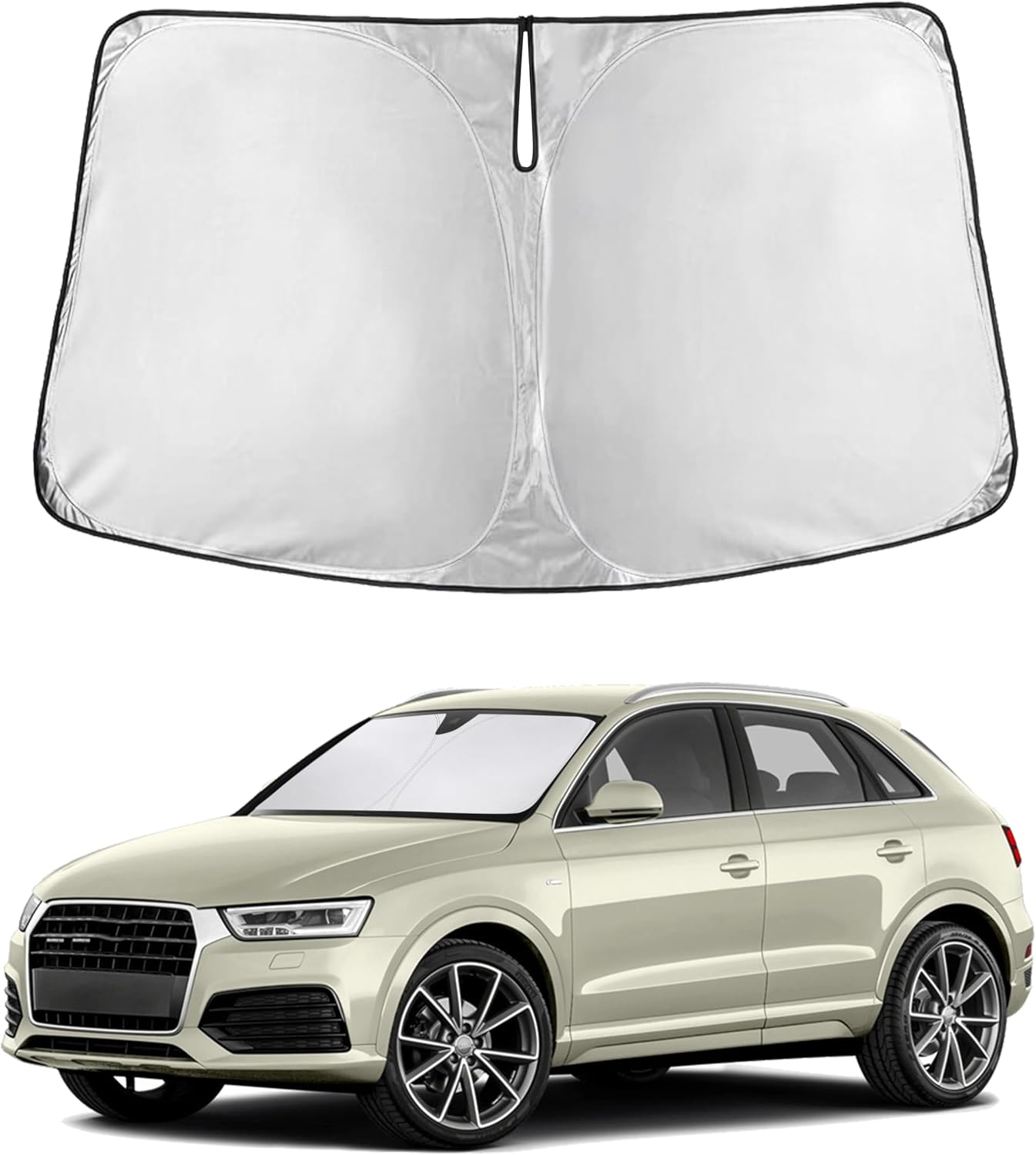 Premuim Car Windshield Sunshade | Blocks 99% Heat & Keeps Interior Cool | Universal Fits Cars, SUVs, Trucks