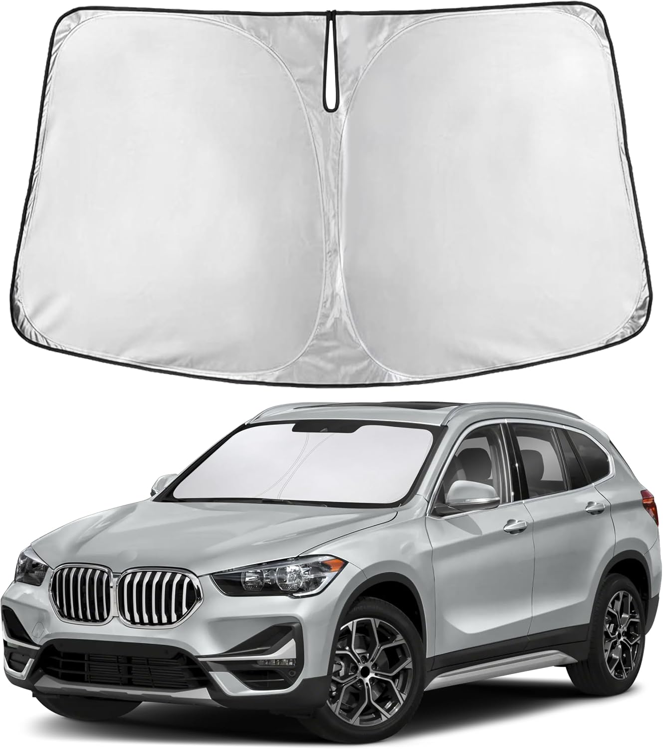 Premuim Car Windshield Sunshade | Blocks 99% Heat & Keeps Interior Cool | Universal Fits Cars, SUVs, Trucks