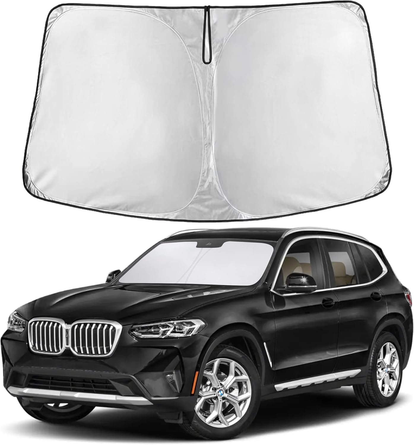 Premuim Car Windshield Sunshade | Blocks 99% Heat & Keeps Interior Cool | Universal Fits Cars, SUVs, Trucks