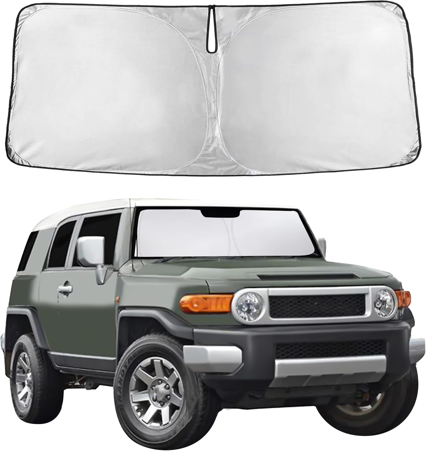 Premuim Car Windshield Sunshade | Blocks 99% Heat & Keeps Interior Cool | Universal Fits Cars, SUVs, Trucks