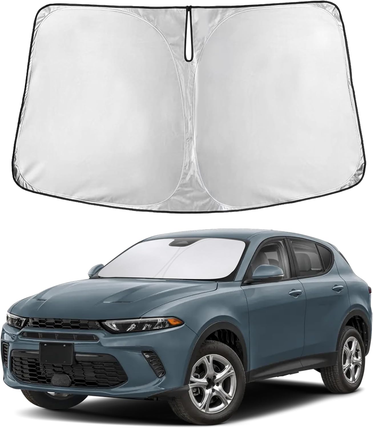 Premuim Car Windshield Sunshade | Blocks 99% Heat & Keeps Interior Cool | Universal Fits Cars, SUVs, Trucks