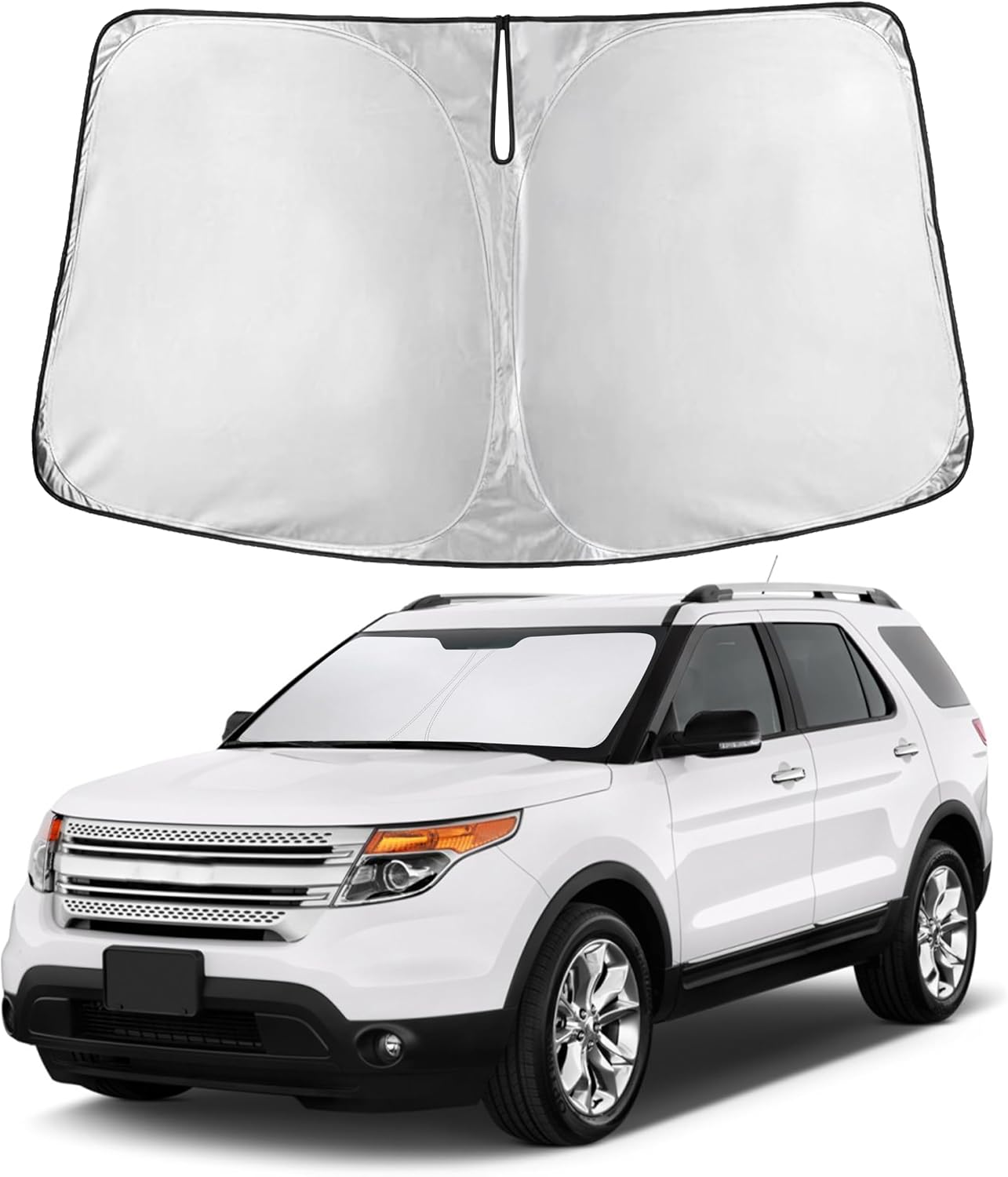 Premuim Car Windshield Sunshade | Blocks 99% Heat & Keeps Interior Cool | Universal Fits Cars, SUVs, Trucks