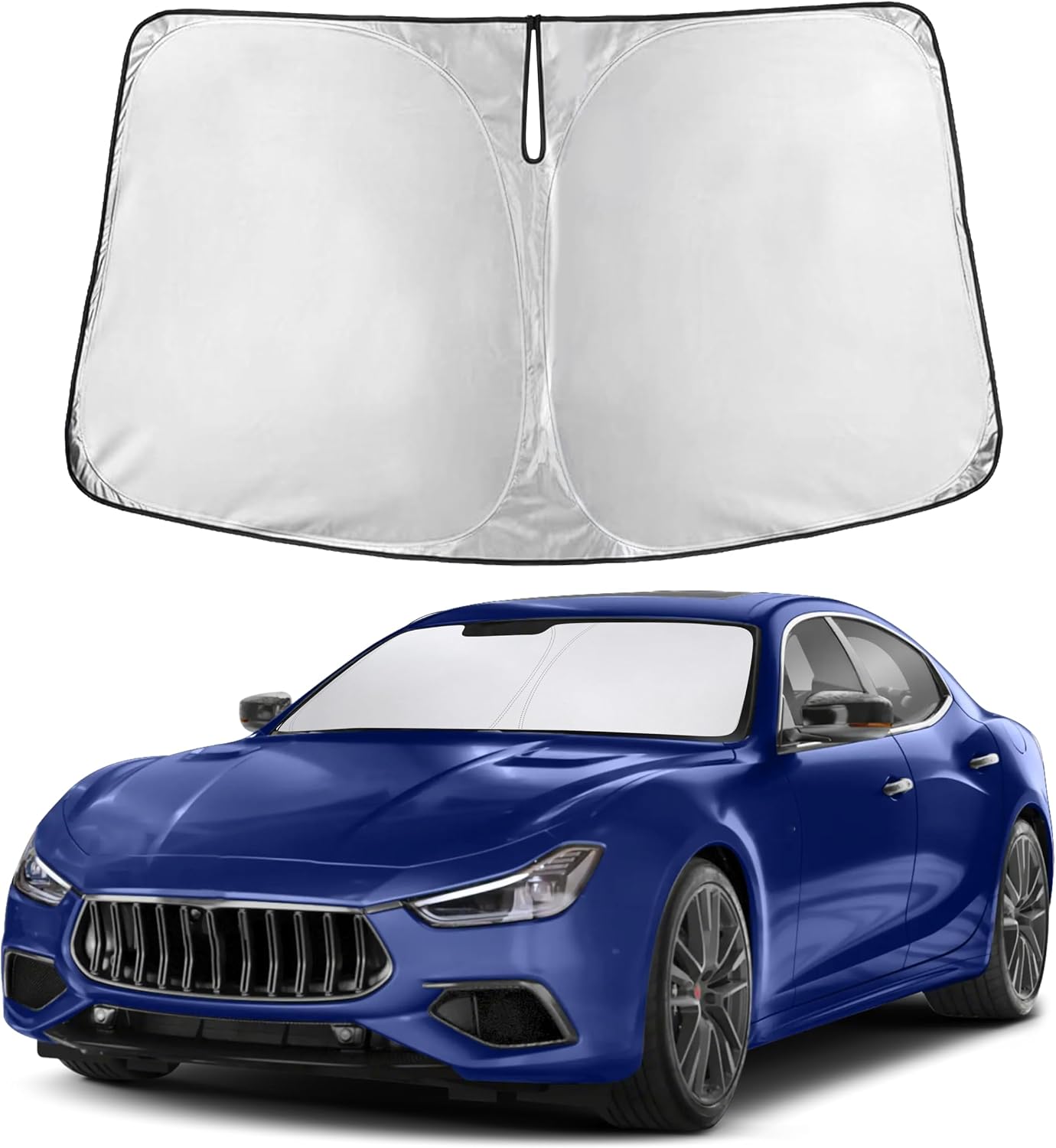 Premuim Car Windshield Sunshade | Blocks 99% Heat & Keeps Interior Cool | Universal Fits Cars, SUVs, Trucks