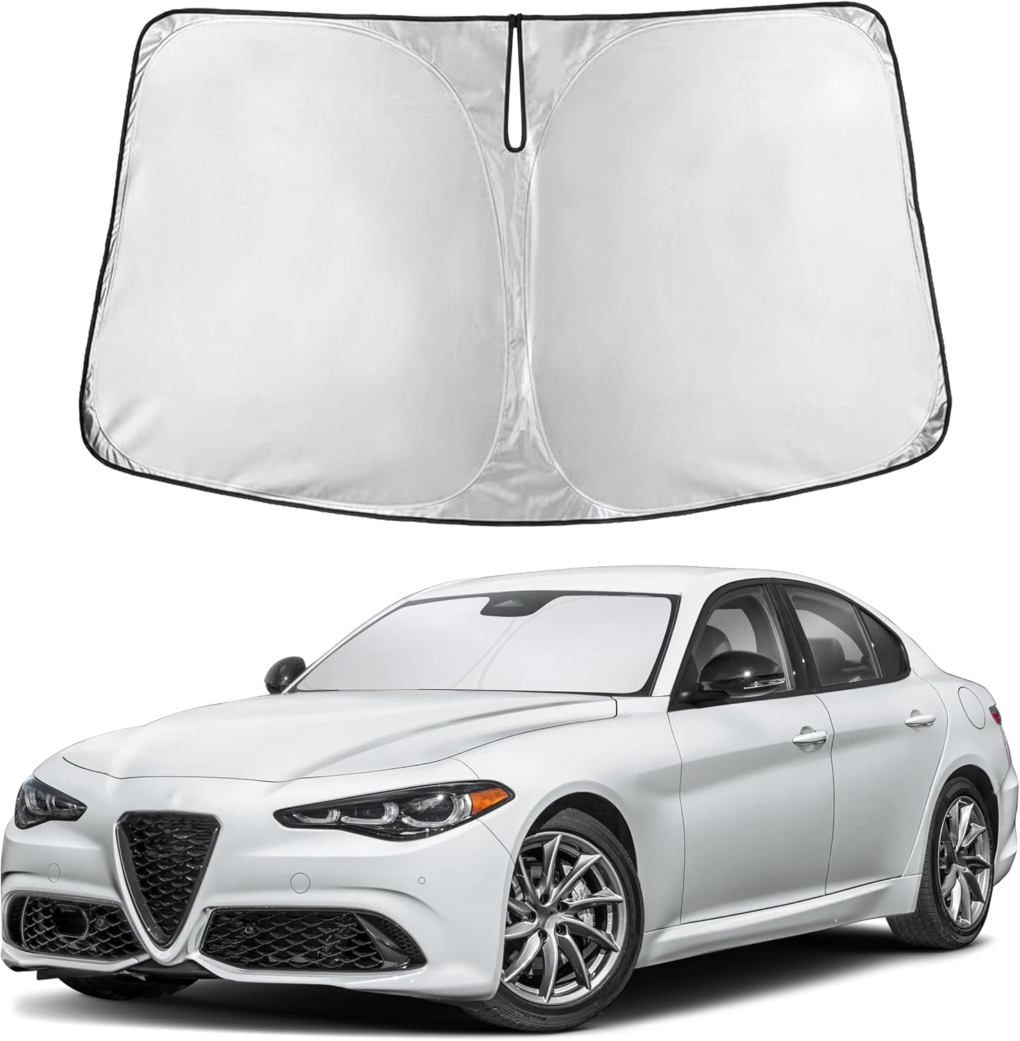 Premuim Car Windshield Sunshade | Blocks 99% Heat & Keeps Interior Cool | Universal Fits Cars, SUVs, Trucks