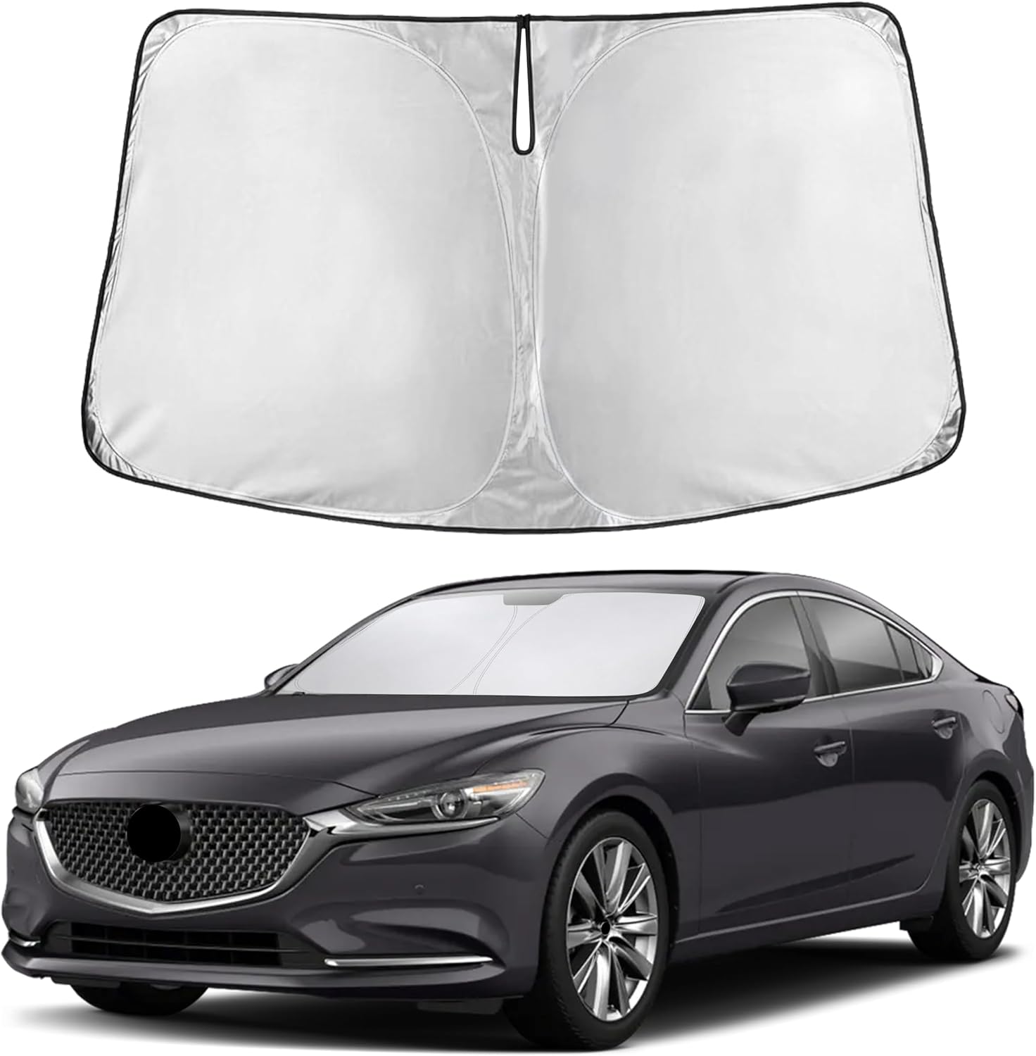 Premuim Car Windshield Sunshade | Blocks 99% Heat & Keeps Interior Cool | Universal Fits Cars, SUVs, Trucks