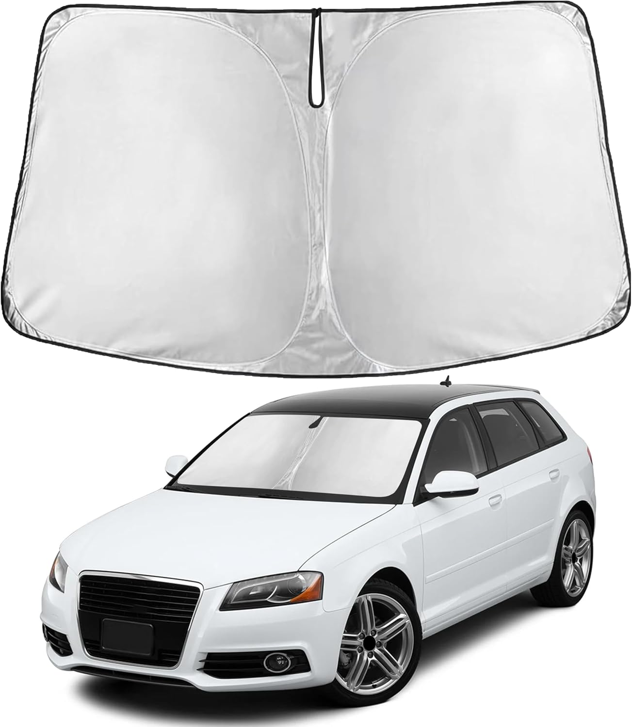 Premuim Car Windshield Sunshade | Blocks 99% Heat & Keeps Interior Cool | Universal Fits Cars, SUVs, Trucks