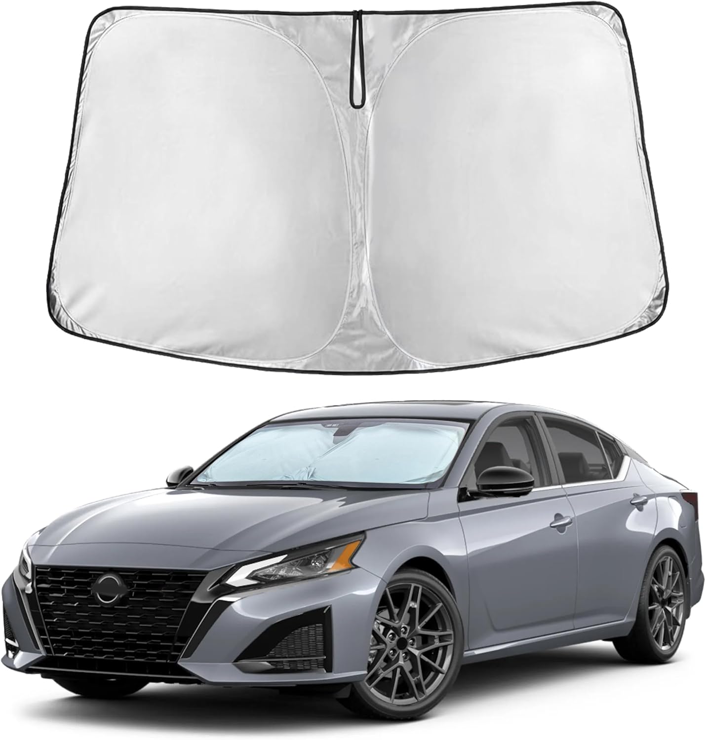 Premuim Car Windshield Sunshade | Blocks 99% Heat & Keeps Interior Cool | Universal Fits Cars, SUVs, Trucks
