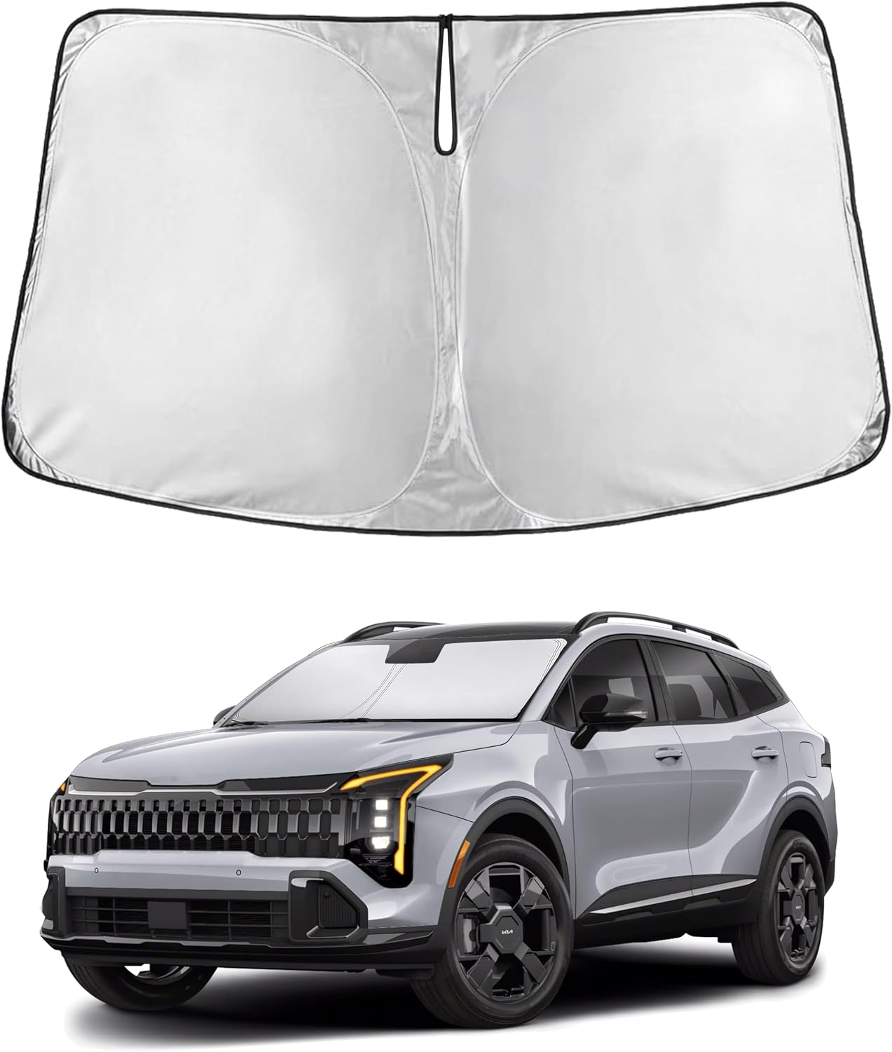 Premuim Car Windshield Sunshade | Blocks 99% Heat & Keeps Interior Cool | Universal Fits Cars, SUVs, Trucks