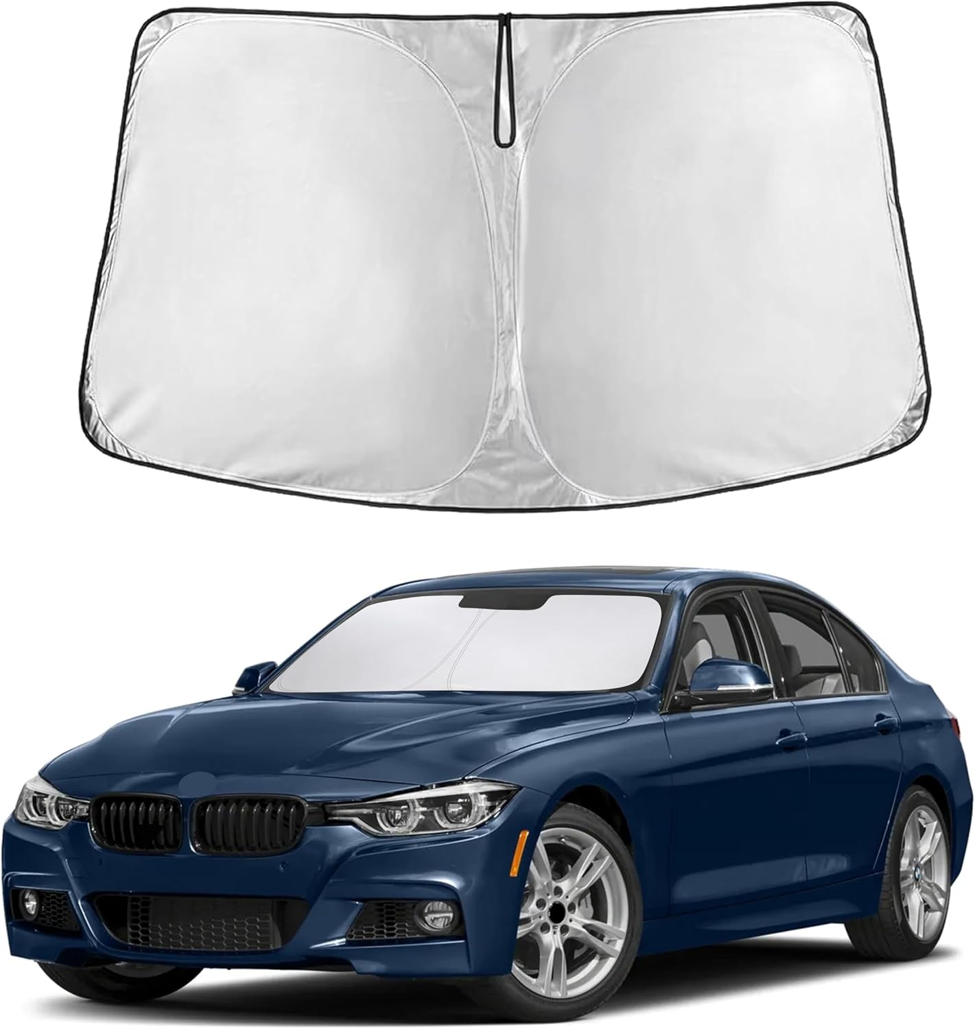Premuim Car Windshield Sunshade | Blocks 99% Heat & Keeps Interior Cool | Universal Fits Cars, SUVs, Trucks