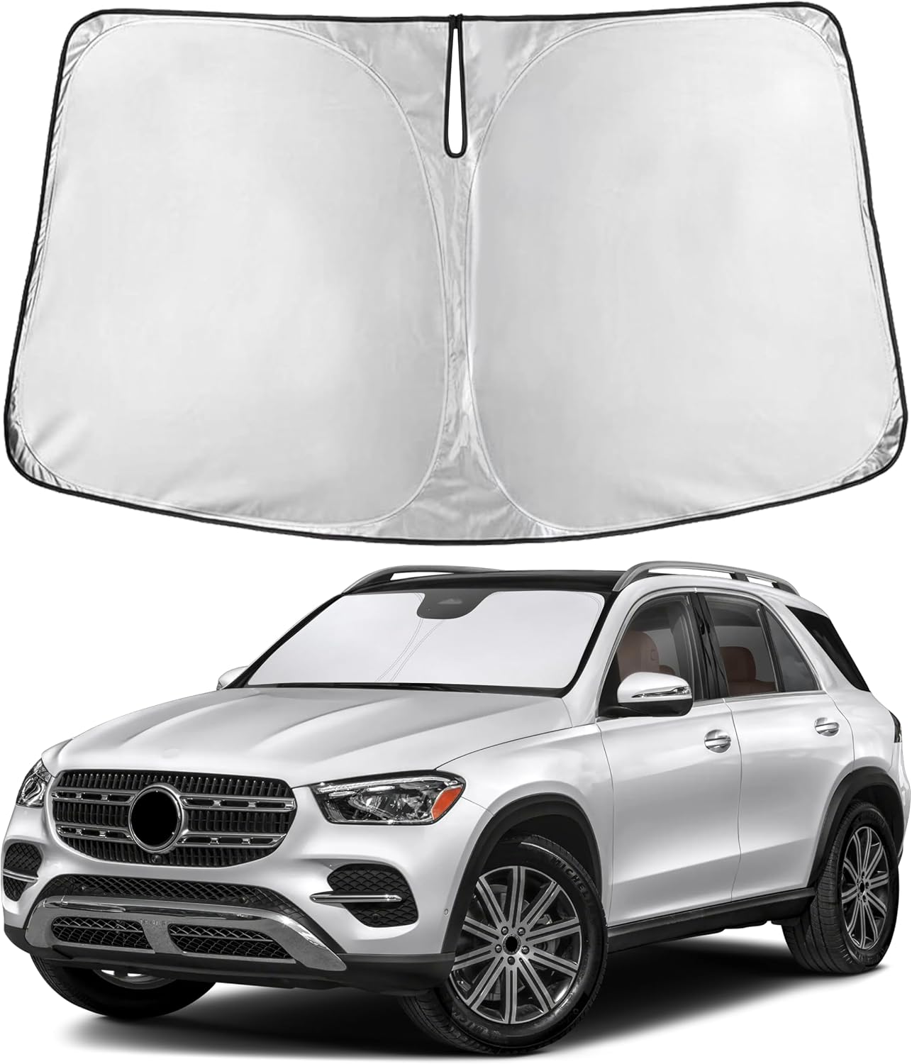 Premuim Car Windshield Sunshade | Blocks 99% Heat & Keeps Interior Cool | Universal Fits Cars, SUVs, Trucks