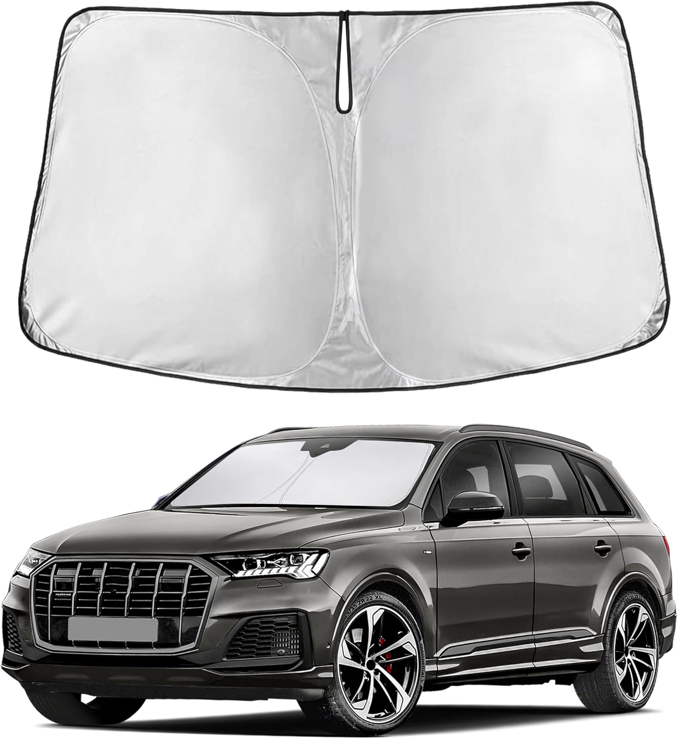 Premuim Car Windshield Sunshade | Blocks 99% Heat & Keeps Interior Cool | Universal Fits Cars, SUVs, Trucks